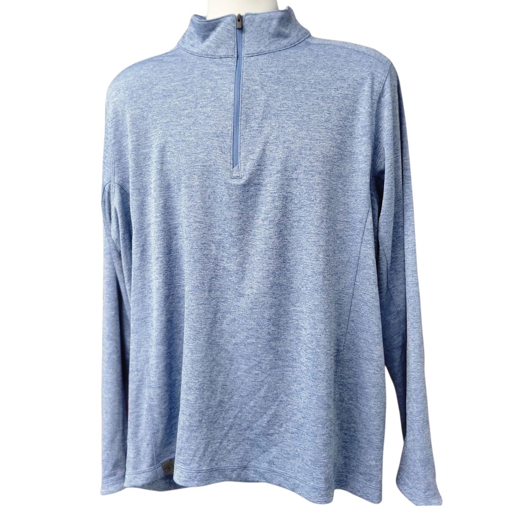 OGIO Men's Blue Heather 1/4 Zip Pullover Athletic Long Sleeve Shirt Sz XL A372